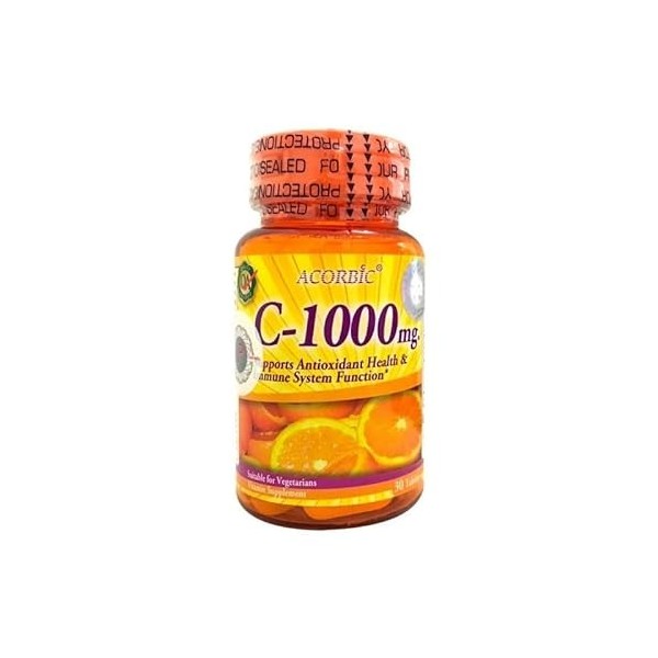 Vitamine C 1000mg 30 Gellules : Illumine Le Teint Et Raffermi La Peau.