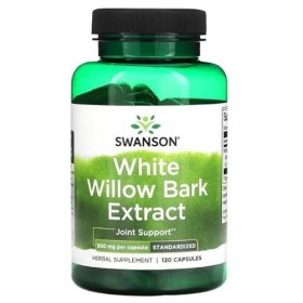 Swanson Extrait dÉcorce de Saule Blanc 500mg - 120 capsules | Analgésique Naturel & Anti-Inflammatoire, Soutien des Douleurs