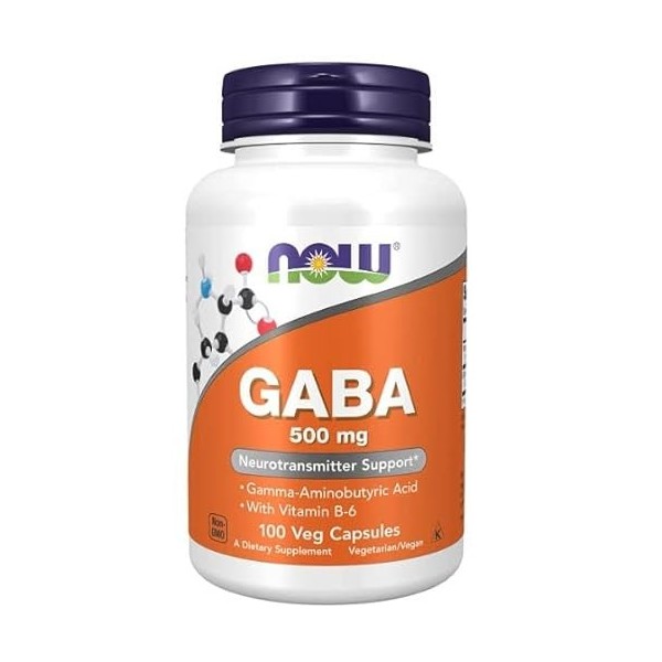 Now Foods GABA 500mg 100 Gélules végétaliennes Vitamine B6