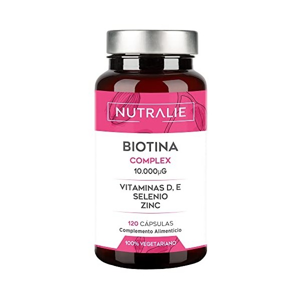 BIOTINE 10 000 mcg - GAGNANT 2022 - Accélère Pousse Cheveux, Ongles et Peau - Vitamine B8, D et E, Zinc et Sélénium | 120 Gél