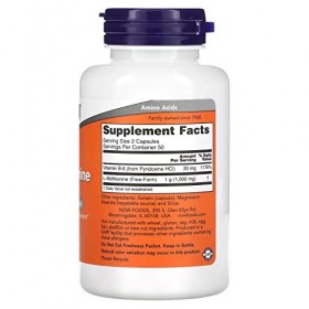 Now Foods, L-Méthionine 500mg 100 gélules