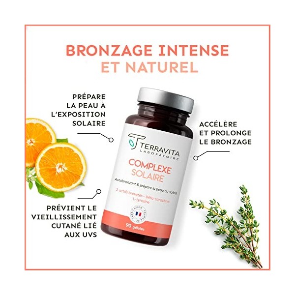 COMPLEXE SOLAIRE | Nutroxun® + Céramosides® + Lycopène + Cuivre | Accélérateur de Bronzage Express | Formule Autobronzante Co