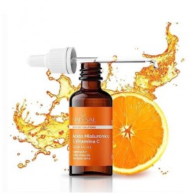 Elixir Facial à lAcide Hyaluronique et à la Vitamine C Natysal 20 ml Régénération Cellulaire de la Peau