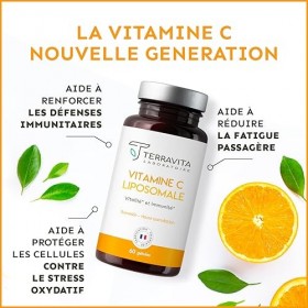 VITAMINE C Liposomale 100% Pure | Forme Brevetée Liposovit-C® | Energie et Immunité avec Assimilation Optimale | Non Irradiée