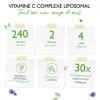 Vitamine C liposomale - 240 gélules végétaliennes - Premium : hautement dosé avec 1000mg de vitamine pure par jour - biodispo