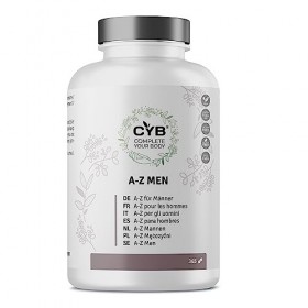 CYB | A-Z Men 365 Comprimés de Multivitamines pour Hommes - 1 par Jour - Contient de la Vitamine D - Vitamine C - Magnésium -