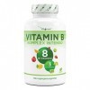 Vitamin B Complex Intenso - 180 capsules 6 mois - Premium : Avec des formes de vitamines B bio-actives + co-facteurs - Dosa