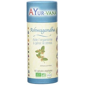 AYur-vana Ashwagandha Bio 60 Gélules Végétales de 545 mg