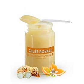 Maison Crétet | Gelée Royale Orange et Vitamine C | 1 Pot verre de 21g, cuillère et boite protectrice | 21g