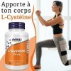 Now Foods, L-Cystéine, 500mg, 100 Comprimés, Acide Aminé, Testé en Laboratoire, Sans Gluten, Sans Soja, Sans OGM