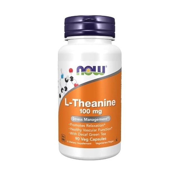 Now Foods, L-Théanine, 100mg, 90 gélules végétaliennes