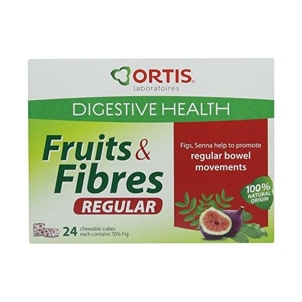 Ortis Fruits & Fibres Cubes à Mâcher Lot de 2 x 24 Cubes