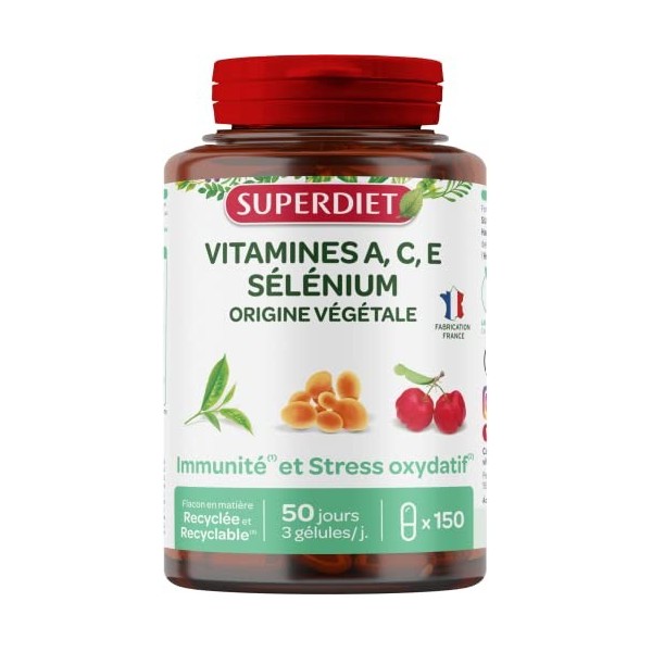 SUPERDIET - VITAMINES A.C.E - SELENIUM -150 gélules