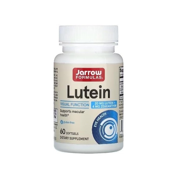 Jarrow Formulas Lutéine 20mg - 60 Softgels - Soutien Visuel et Santé des Yeux - Haute Absorption