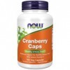 Now Foods, Cranberry Caps, Cranberry avec Vitamine C, Haute Dosé, 100 Capsules végétaliennes, Testé en Laboratoire, Végétarie