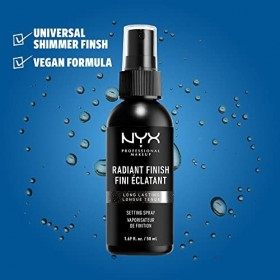 NYX Professional Makeup Spray Fixateur de Maquillage, Tenue Longue Durée, Spray de Finition, Léger, Formule Vegan, Fini Éclat
