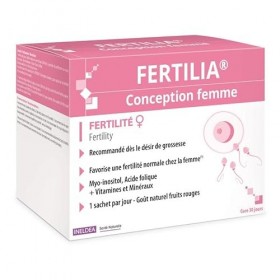 INELDEA SANTE NATURELLE - Fertilia Conception Femme - Complément alimentaire à base de Myo-inositol, Acide Folique, Iode et a