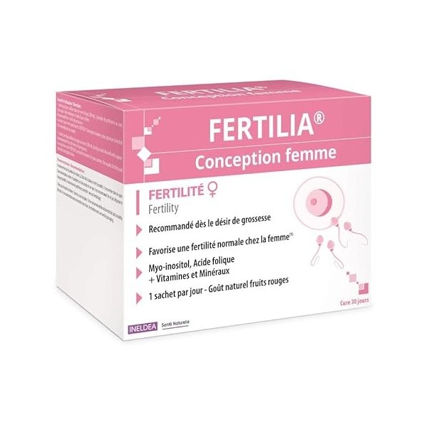 INELDEA SANTE NATURELLE - Fertilia Conception Femme - Complément alimentaire à base de Myo-inositol, Acide Folique, Iode et a