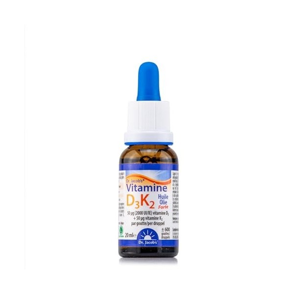 Dr. Jacobs - Vitamine D3K2 Forte en gouttes - 2000 U.I