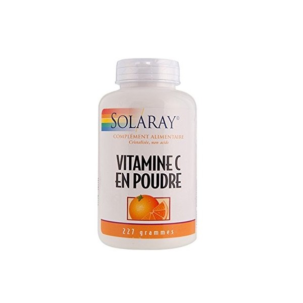 Solaray - Vitamine c en poudre - 227 g poudre - Vitamine c cristallisée et non acide