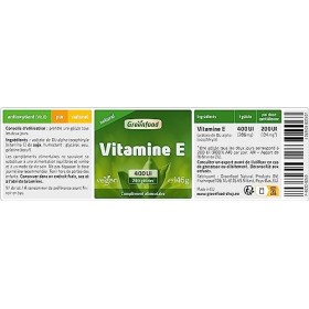 Greenfood Vitamine E, 400 UI, dose élevée, dépôt. Contribue à protéger les cellules contre le stress oxydatif. Sans additifs 
