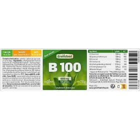 Greenfood B100, 600 mg, dose élevée, 120 gélules, végan. Contribue à renforcer lénergie B3, B12 , la beauté de la peau et d