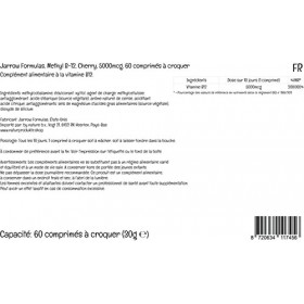 Jarrow Formulas, Méthyl B12, 5.000mcg, 10-Jours-Dépôt, Goût de Cerise, 60 Comprimés à Mâcher végétaliens, Testé en Laboratoir
