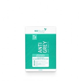 Neofollics Comprimés Anti-Cheveux Blancs - Maintient la Couleur Naturelle - Ingrédients Efficaces - Contient 60 comprimés 2x