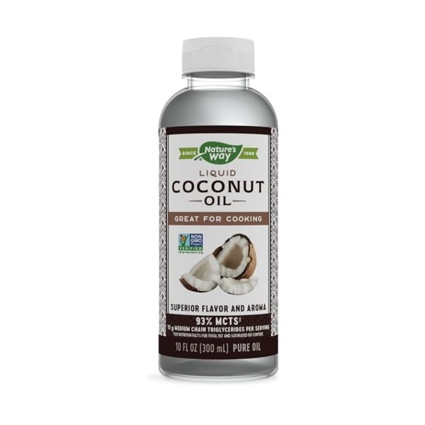 Natures Way, Liquid Coconut Premium Oil, 10 fl oz 296 ml 