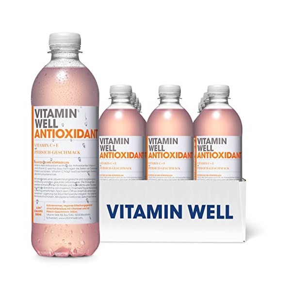 Vitamin Well Vitamine Eau aromatisée – Vitamine C, vitamine D, zinc – Boisson fonctionnelle et hypocalorique, enrichie en ing