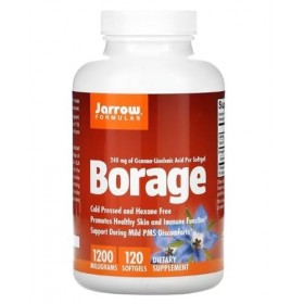 Jarrow Formulas Borage GLA-240-120 Softgels - Huile de Bourrache Riche en Acide Gamma-Linolénique GLA pour une Santé Optima