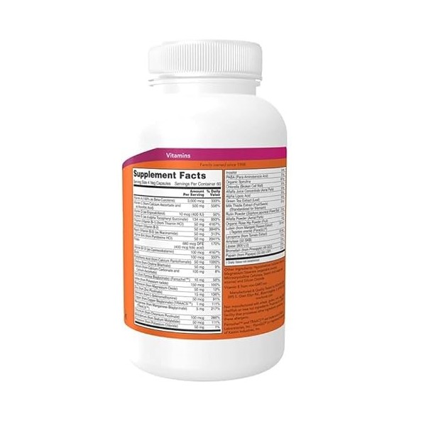 NOW Foods Special Two – 240 vcaps : multivitamine pour un apport nutritionnel complet