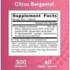 Jarrow Citrus Bergamot 500mg - 60 vcaps - Soutien Cardiovasculaire & Antioxydant Naturel - Complément Alimentaire de Haute Qu