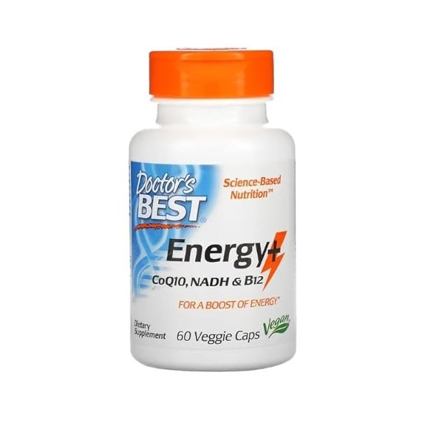 Doctors Best Energy + CoQ10, 60 capsules végétaliennes, augmentation de lénergie et santé cardiaque