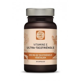 Kala Health Ultra Tocotriénol 200 mg Vitamine E Végétalienne - Les 4 tocotriénols - Alpha Tocotriénol + Bêta Tocotriénol + Ga