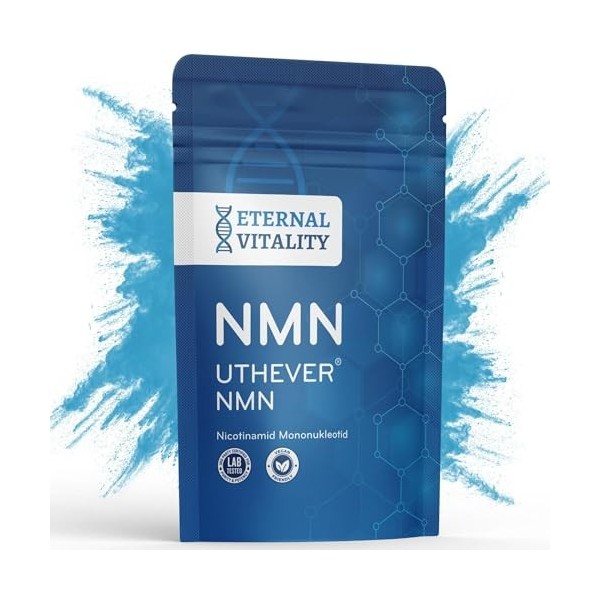 Uthever© NMN 30G dEternal Vitality : Booster avancé de NAD+, Pureté supérieure à 99%, Innovation pour la longévité et le bie