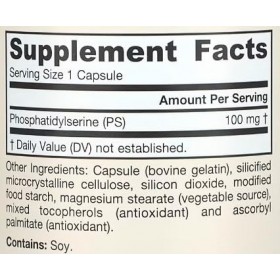 Jarrow Formulas PS 100-120 caps - Complément Cérébral de Haute Puissance, Phosphatidylsérine Pure, Soutien Neurologique et Fo