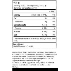 Prozis 100 % Blanc dœuf liquide - Albumine 500 g Nature Faible en Glucides & Matières Grasses - Stimule la Croissance Muscul