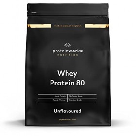 THE PROTEIN WORKS Whey Protéine 80 Concentré | 82% de protéines | Shake à faible teneur en sucre et à forte teneur en proté