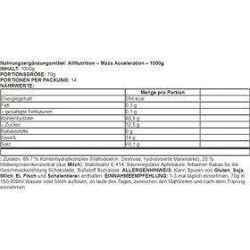 All Nutrition Poudre Complexe de Protéines DAccélération de Masse Fraise
