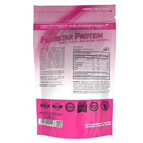 Scitec Nutrition Fourstar Protéine 500 g Chocolat Blanc Fraise