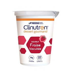 Nestlé Clinutren Mélange de Protéines Dessert Gourmand Fraise Biscuitée