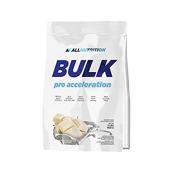 All Nutrition Bulk Pro Acceleration Complexe Carb-Protéines Poudre Chocolat Blanc