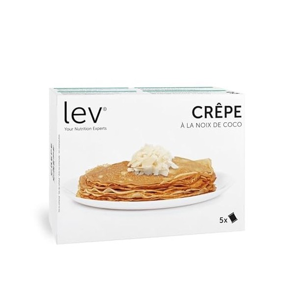 Lev Diet - Crêpes Protéinées - Idéale en Collation gourmande - Très faible en calories - Sans sucres ajoutés ni matières gras