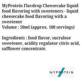 Myprotein FlavDrops Protéine Whey Cheesecake 50 ml 1 g