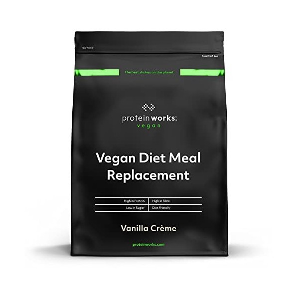 Substitut De Repas Vegan | Vanille Crème | 100% Végétal | Vitamines Renforçant Limmunité | Abordable, Sain & Rapide | Protei