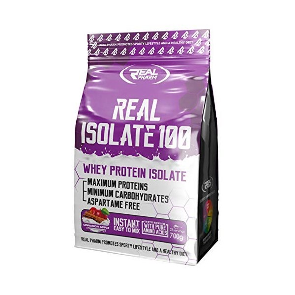 Real Pharm Real Isolate 100, isolat de protéines de lactosérum pur - 700g Vanille Berry 