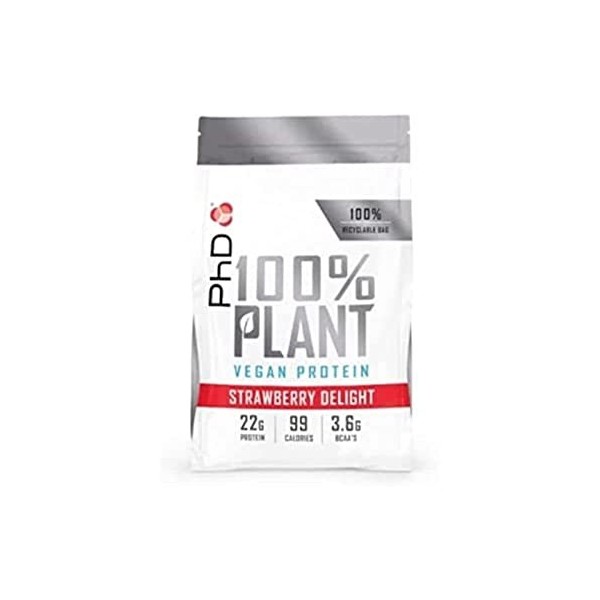 PhD 100% Végétal Poudre de Protéines Végétaliennes Chocolat Belge - Source de Protéines Végétales de Haute Qualité - Haute te