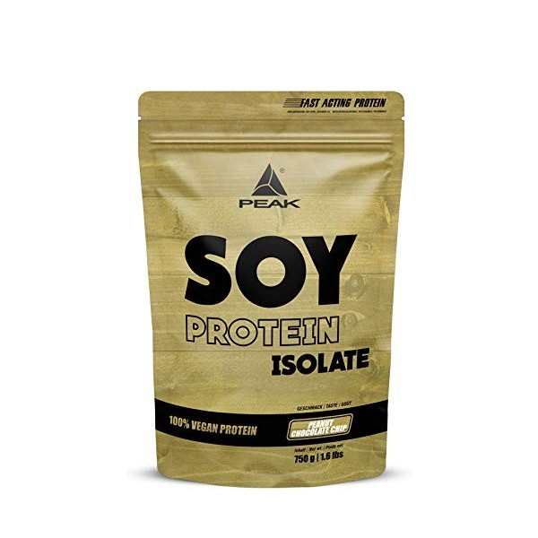 PEAK Soy Protein Isolate - 750g Goût Iced Coffee I 25 portions I poudre I soja I protéines végétales I sans OGM I haute teneu...