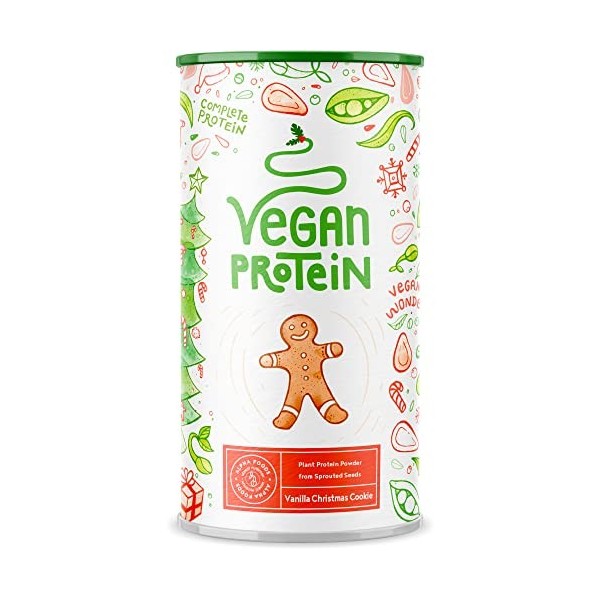 Vegan Protein Shake BISCUIT VANILLE - Protéine végétale de sojar, riz, pois, graines de lin, amarante, tournesol, pépins de c